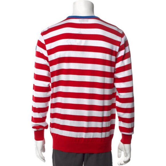 NEW $565 Paul & Shark Sweater! M  White & Red Stripe  Nautical   Cotton   ITALY - Picture 3 of 4
